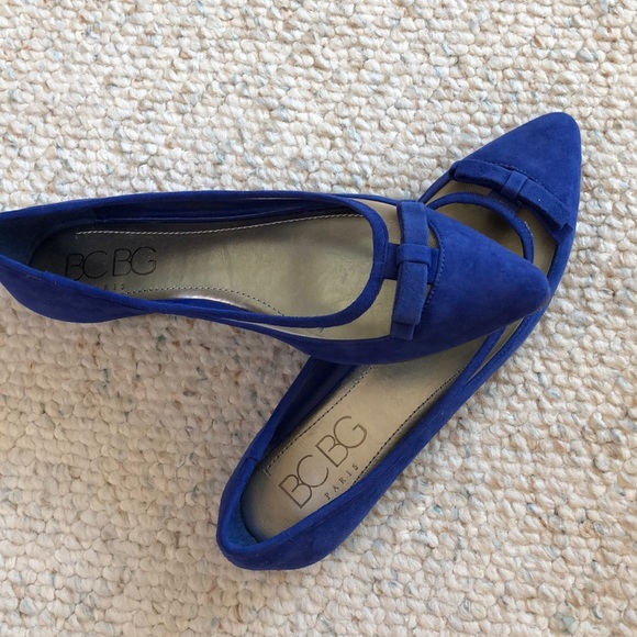 BCBGeneration Shoes - BCBG blue suede flats.